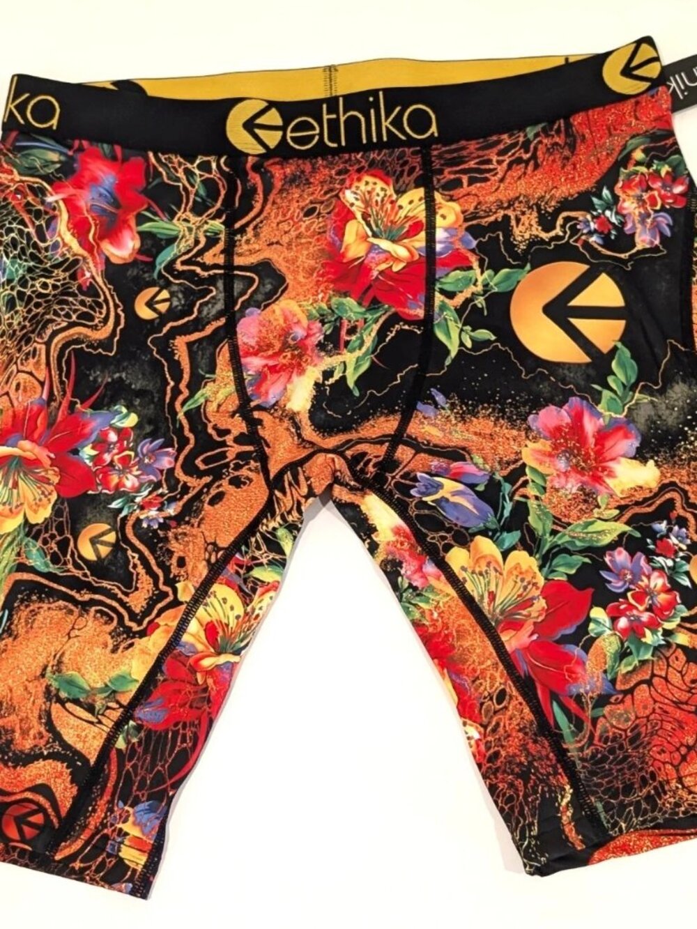 Ethika Mens Boxer Briefs Floral Lava Graphic Size Large NWT
